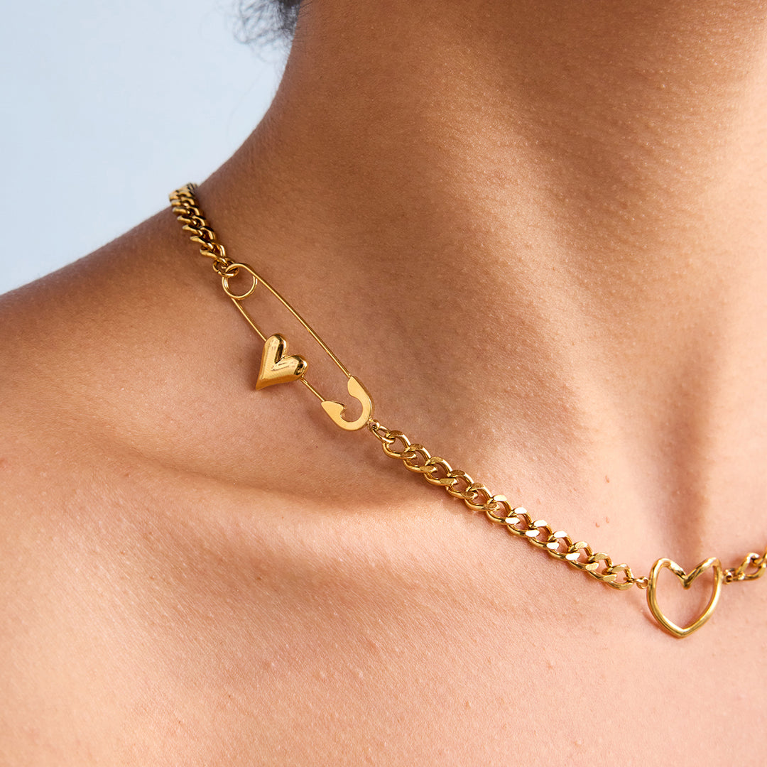 Pinned Heart Necklace