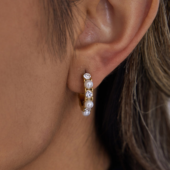 Pearl Luxe Hoops