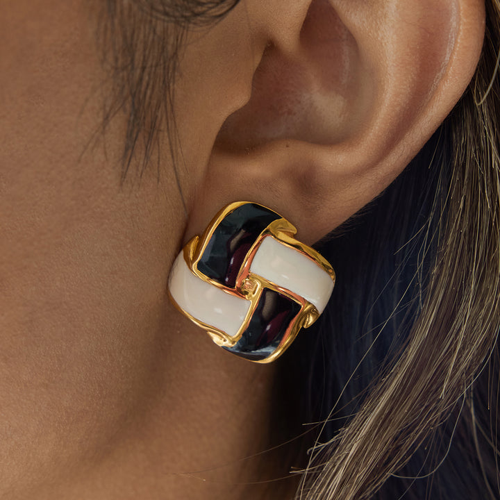Dual Tone Statement Studs