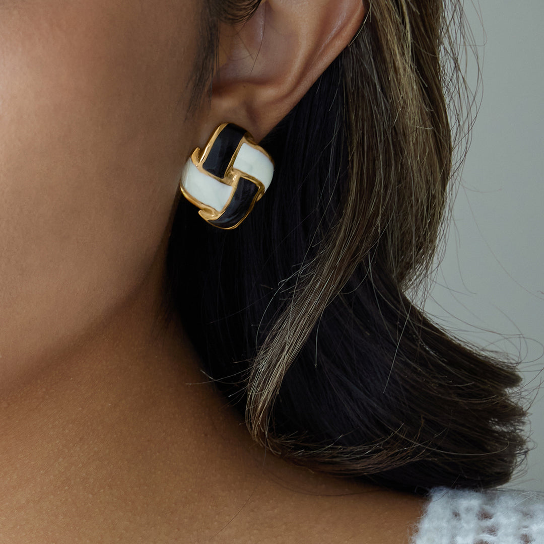 Dual Tone Statement Studs
