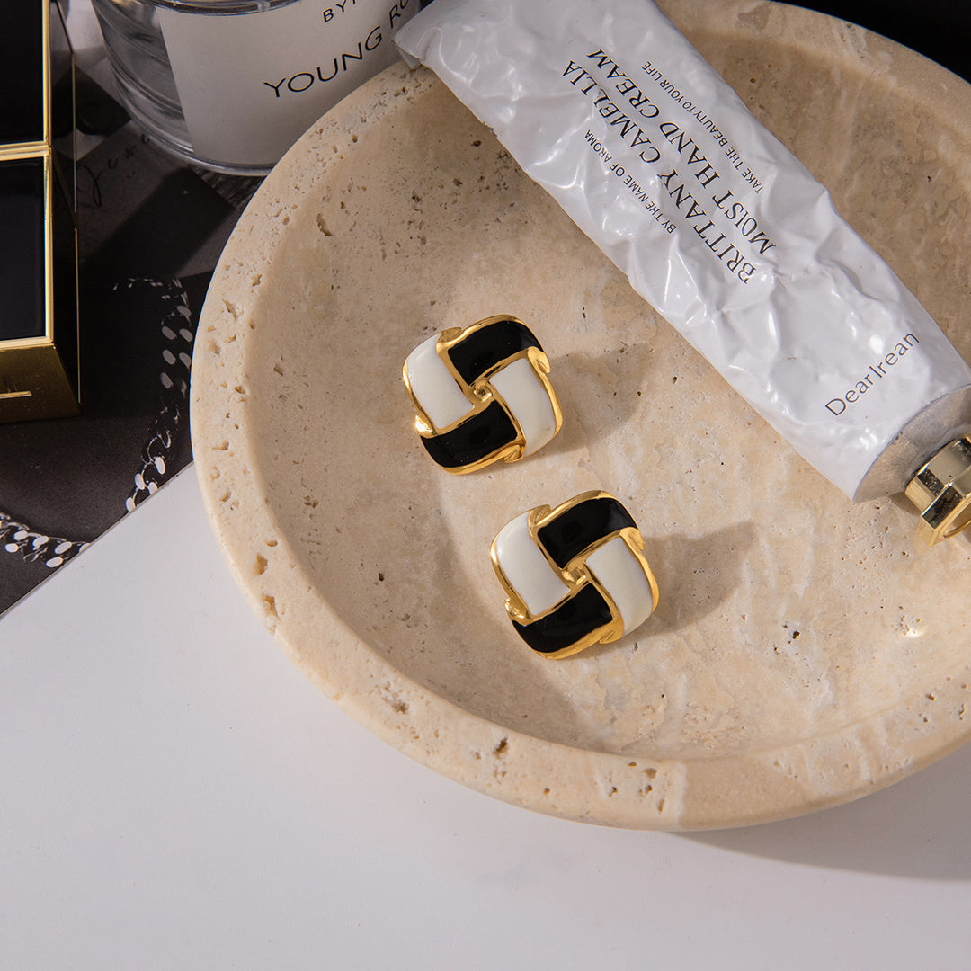 Dual Tone Statement Studs