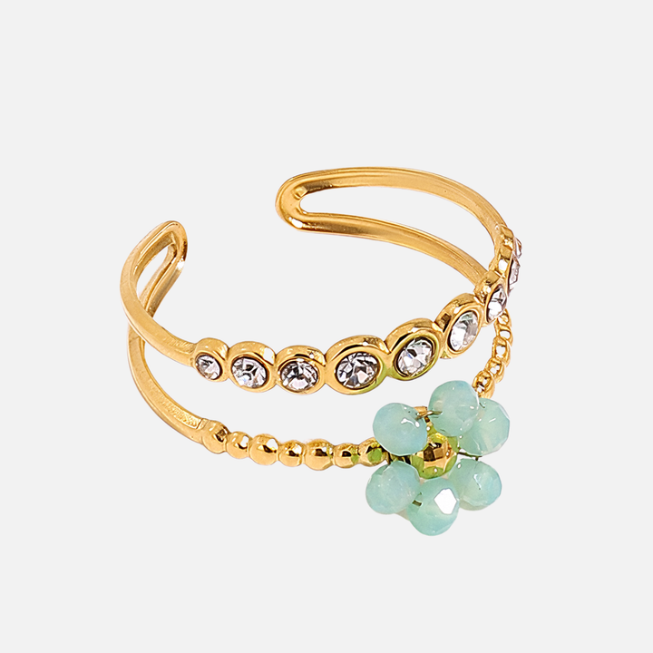 Floral Gemstone Ring