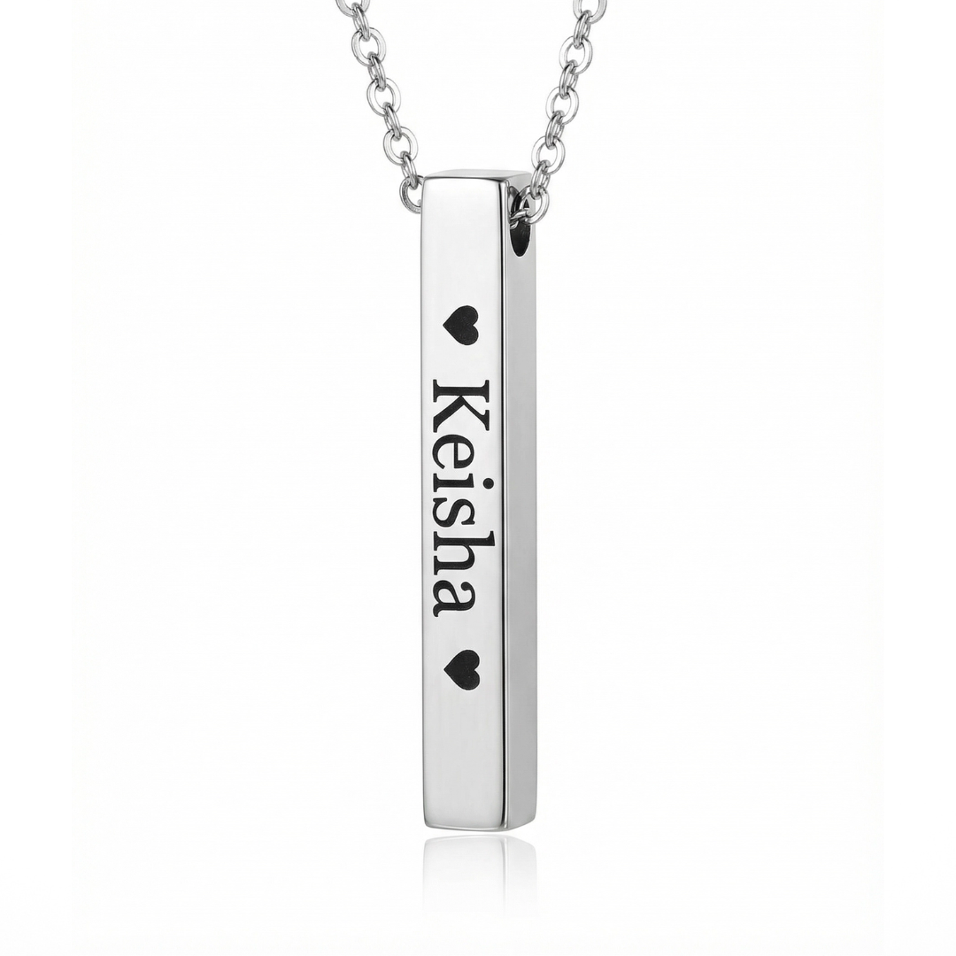 4-Sided Bar Personalized Necklace