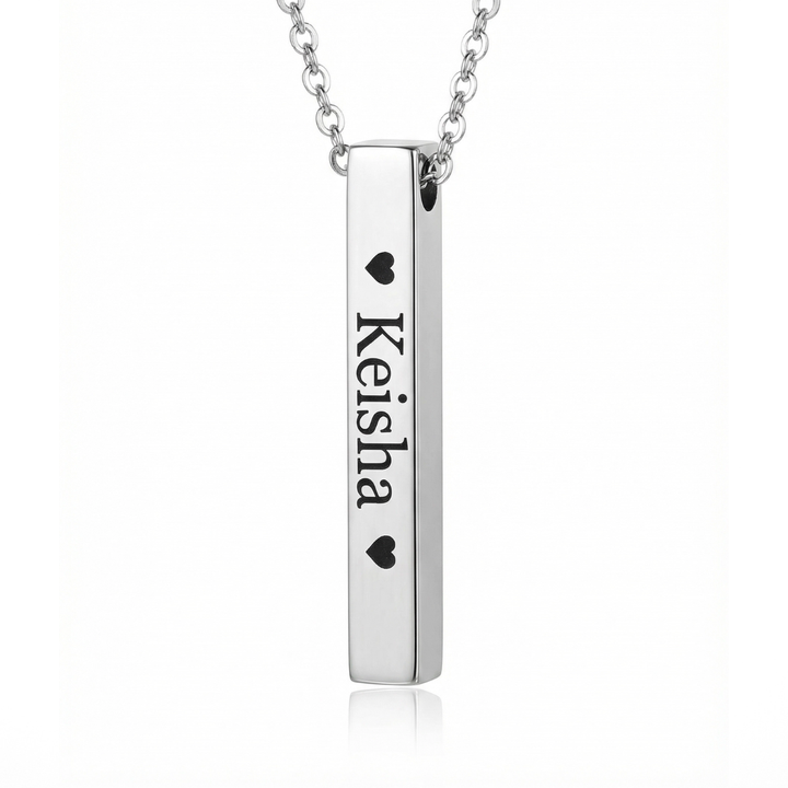 4-Sided Bar Personalized Necklace