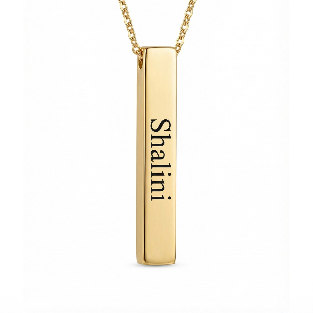 4-Sided Bar Personalized Necklace