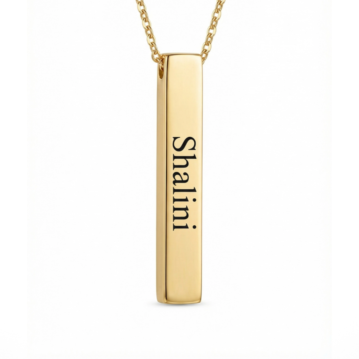 4-Sided Bar Personalized Necklace
