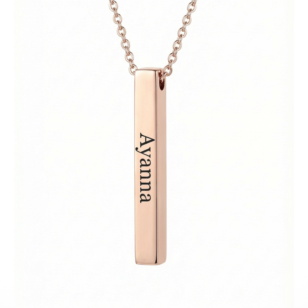 4-Sided Bar Personalized Necklace