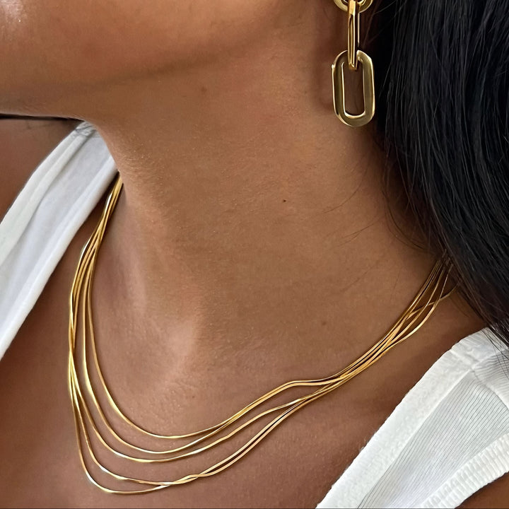 Serene Layered Snake Chain