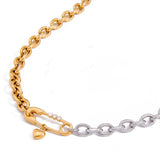 Two-Toned Pinned Heart Necklace