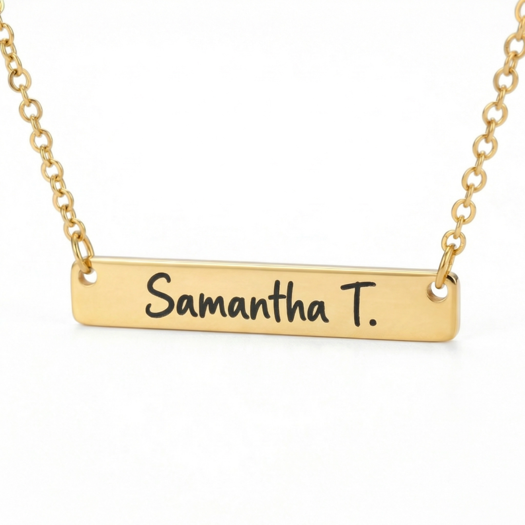 Classic Bar Personalized Necklace