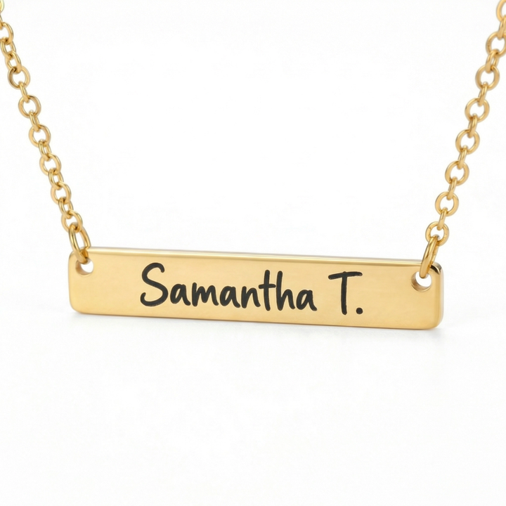 Classic Bar Personalized Necklace