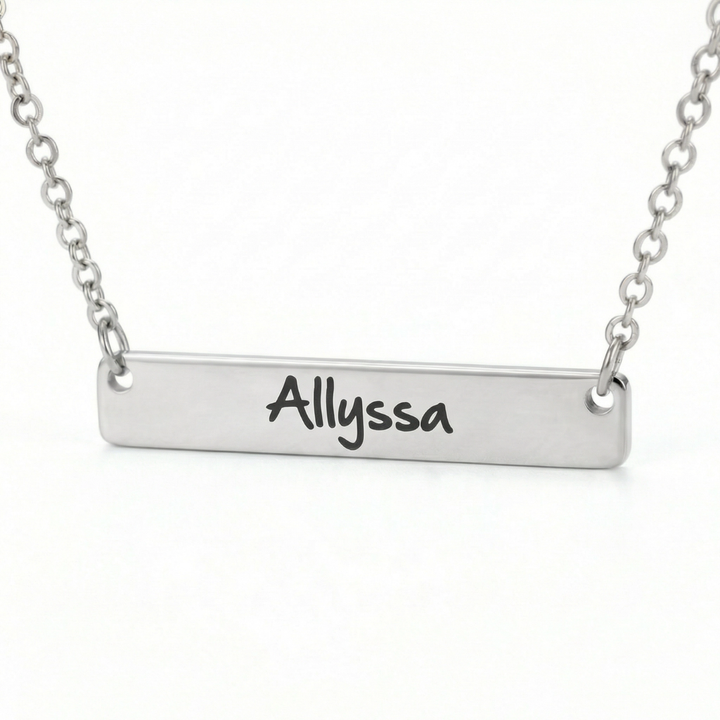 Classic Bar Personalized Necklace