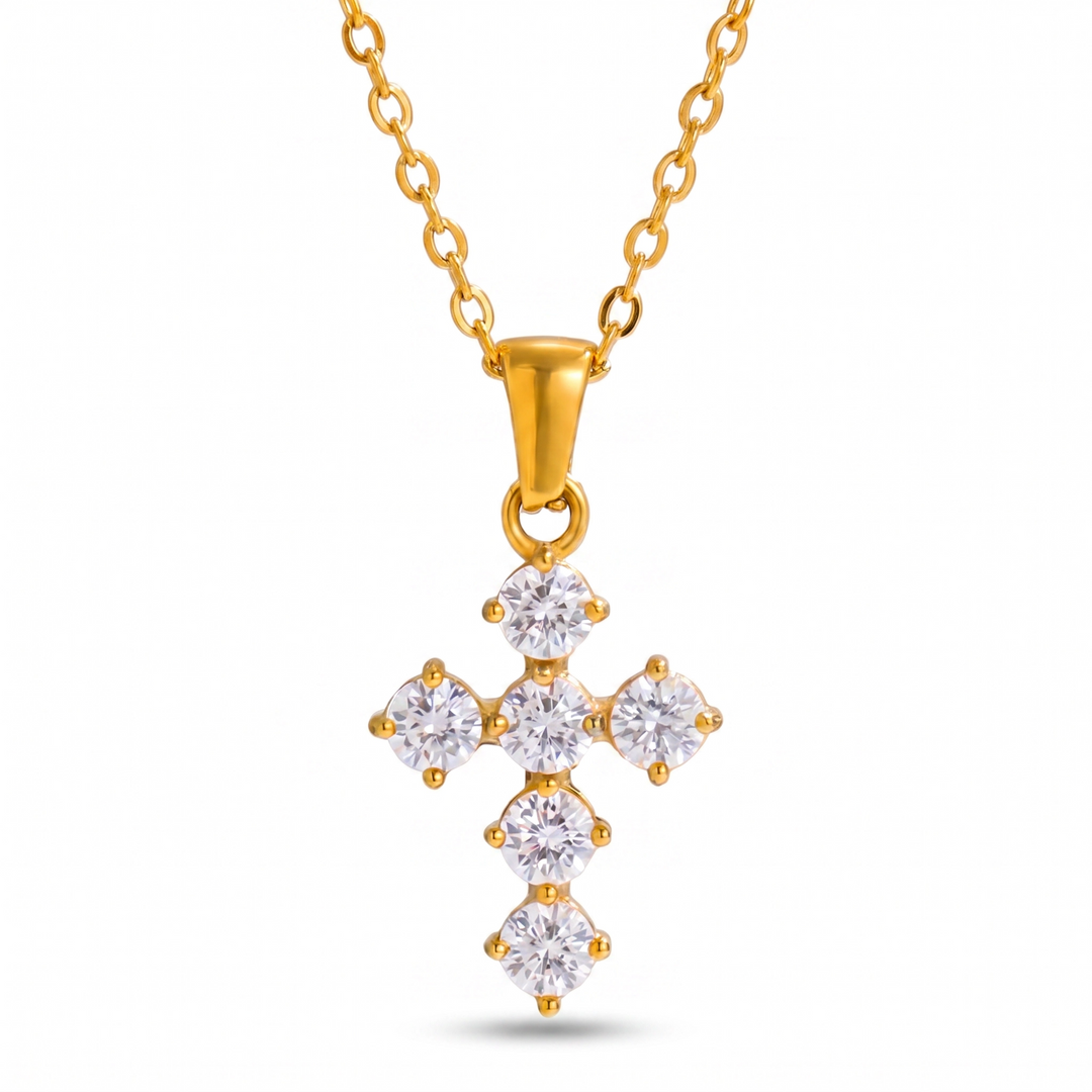 Zircon Cross Necklace