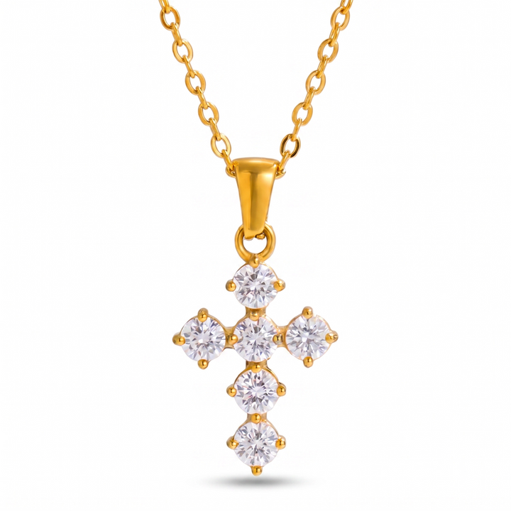 Zircon Cross Necklace