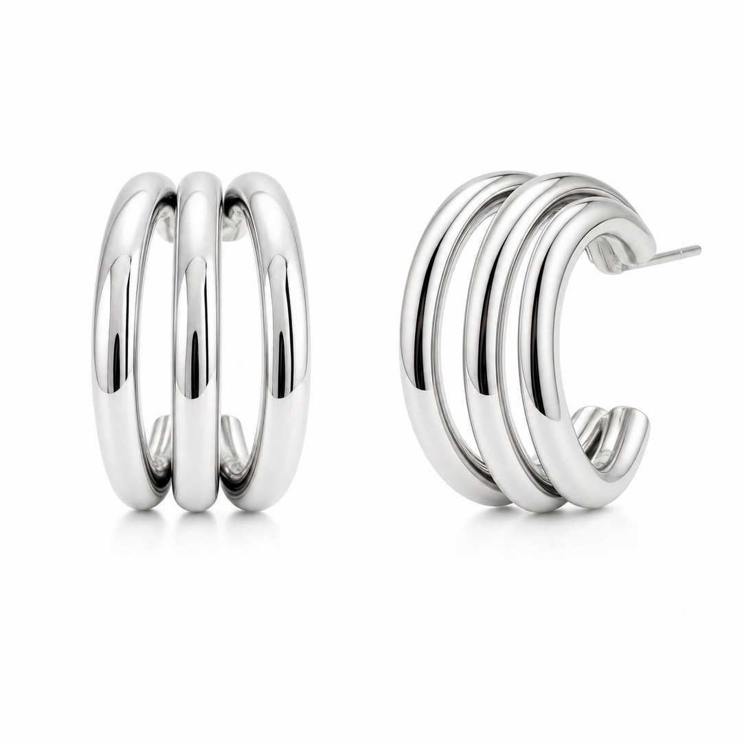 Double C-Hoop Earrings