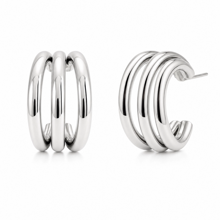 Double C-Hoop Earrings