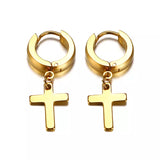 Gold Cross Earrings