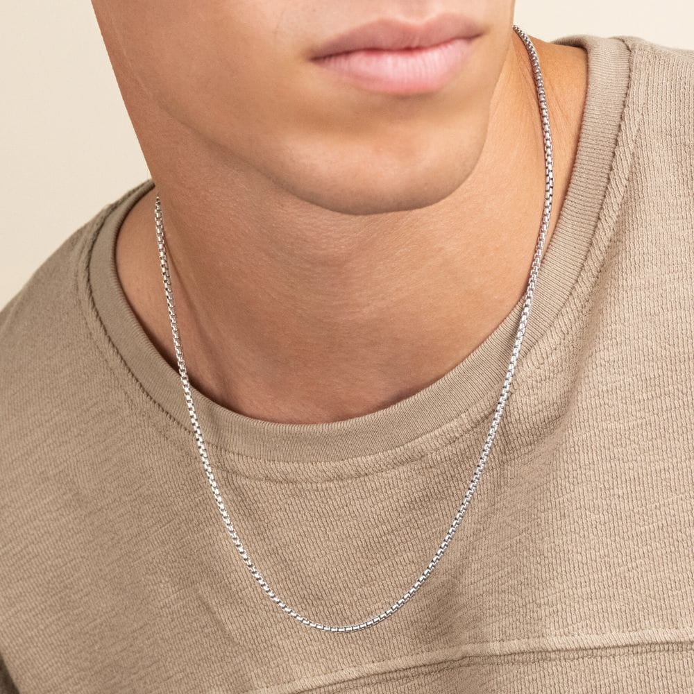 3mm Rounded Box Chain 3mm Round Box Chain for Men | Gold, Silver & Black – SimpleXpressTT